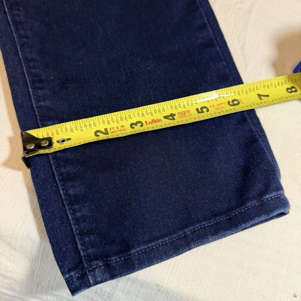 PAIGE Peg Skinny Jeans Blue Denim Size 31 Mid Rise Stretch Dark Wash Pucker PICS